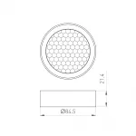 Фильтр сетчатый с посадочным кольцом LGD-HONEYCOMB-RING-R85 WH Arlight Металл 046765