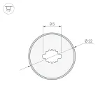 Силиконовый профиль WPH-FLEX-D22-360deg-S8-5м BLACK Arlight Силикон 045866