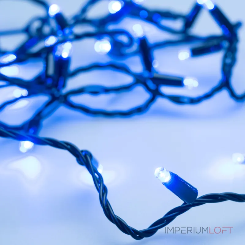 Arlight Светодиодная гирлянда ARD-STRING-CLASSIC-10000-BLACK-100LED-STD BLUE 230В 7Вт Ardecoled IP65 025802