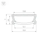 Arlight Профиль TM-2000 CT ANOD Алюминий 017796