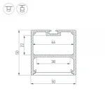 Arlight Профиль SL-LINE-5050-3000 BLACK Алюминий 036255