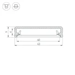 Профиль ALM-FLAT-S-2020 ANOD Arlight Алюминий 026713(1)