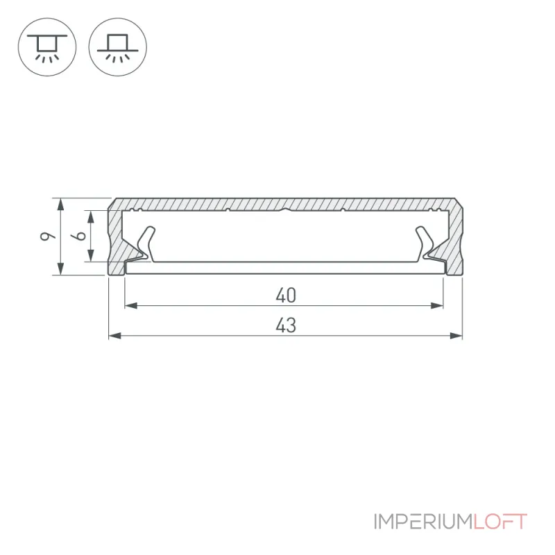 Профиль ALM-FLAT-S-2020 ANOD Arlight Алюминий 026713(1)