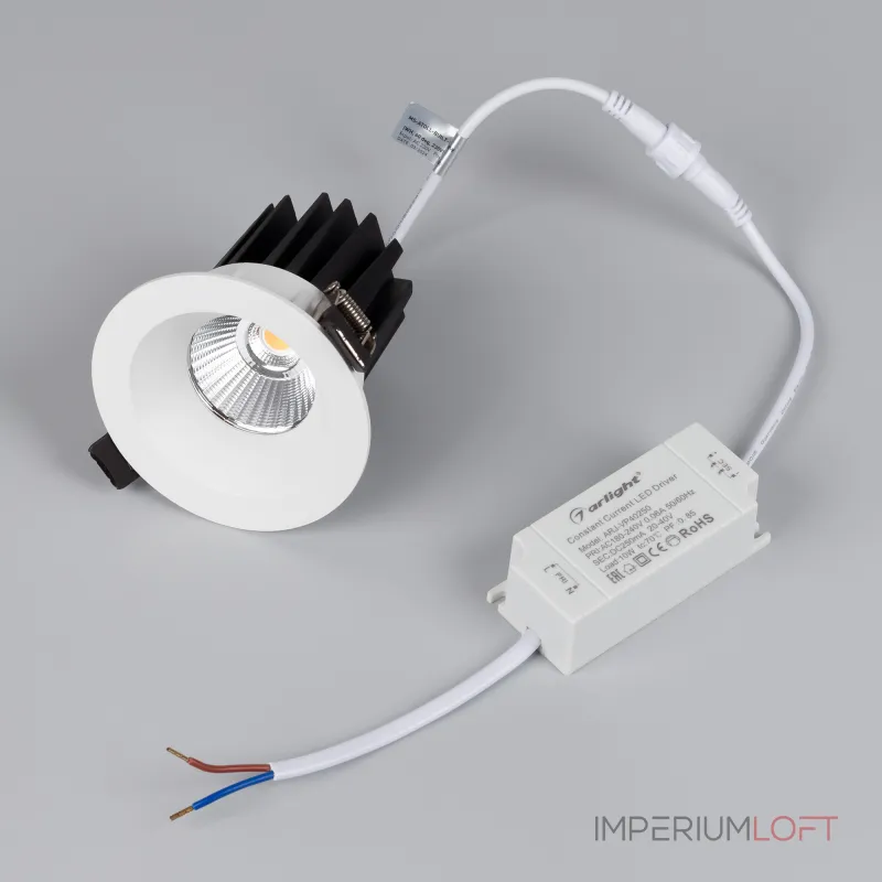 Светильник MS-ATOLL-BUILT-R86-10Вт Warm3000 WH 36 deg 230В Arlight IP54 044593