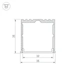 Arlight Профиль ARH-POWER-W35-2000 ANOD Алюминий 016138