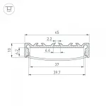 Arlight Профиль LINE-4510-2000 ANOD Алюминий 049248