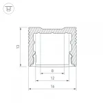 Arlight Профиль SL-SLIM-H13M-2000 BLACK Алюминий 032997