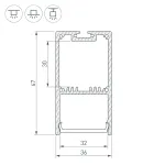 Arlight Профиль SL-LINE-3667-3000 ANOD Алюминий 036197