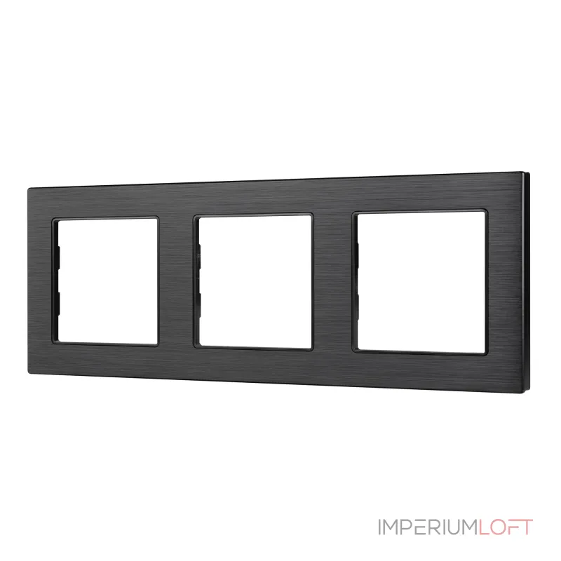 Рамка алюминиевая FRM-PRESTO-ALS-3-BK Arlight 043857