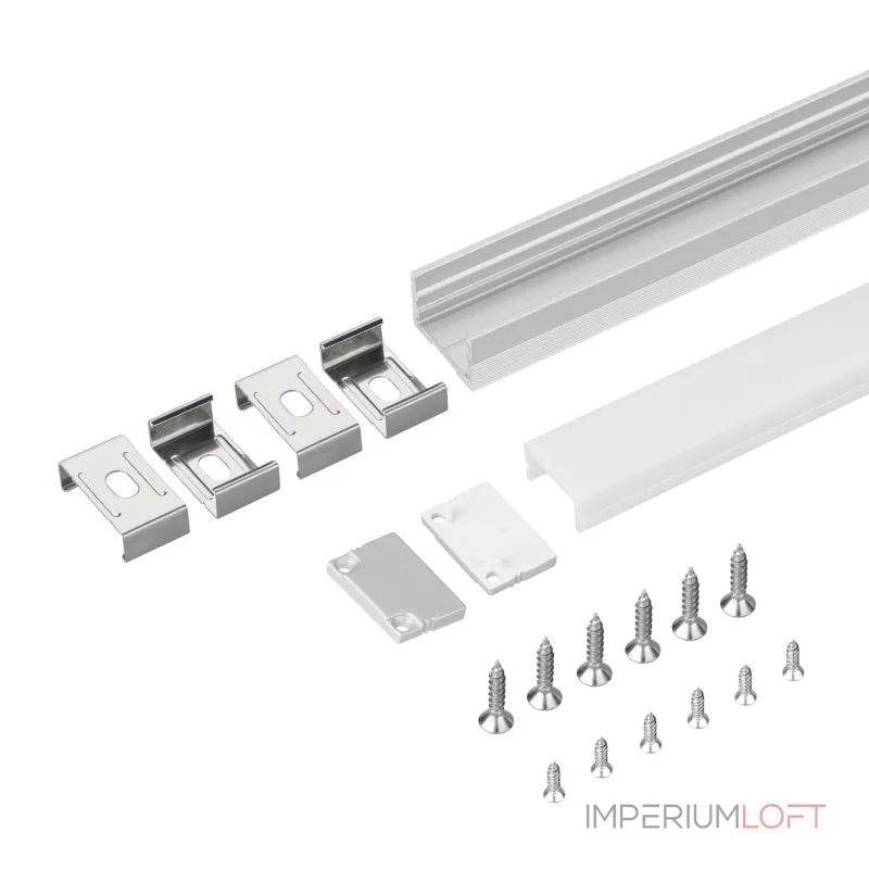 Arlight Профиль с экраном SL-SLIM20-H13-2000 ANOD+OPAL Алюминий 036835
