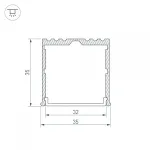 Arlight Профиль ARH-POWER-W35-2000 ANOD Алюминий 016138