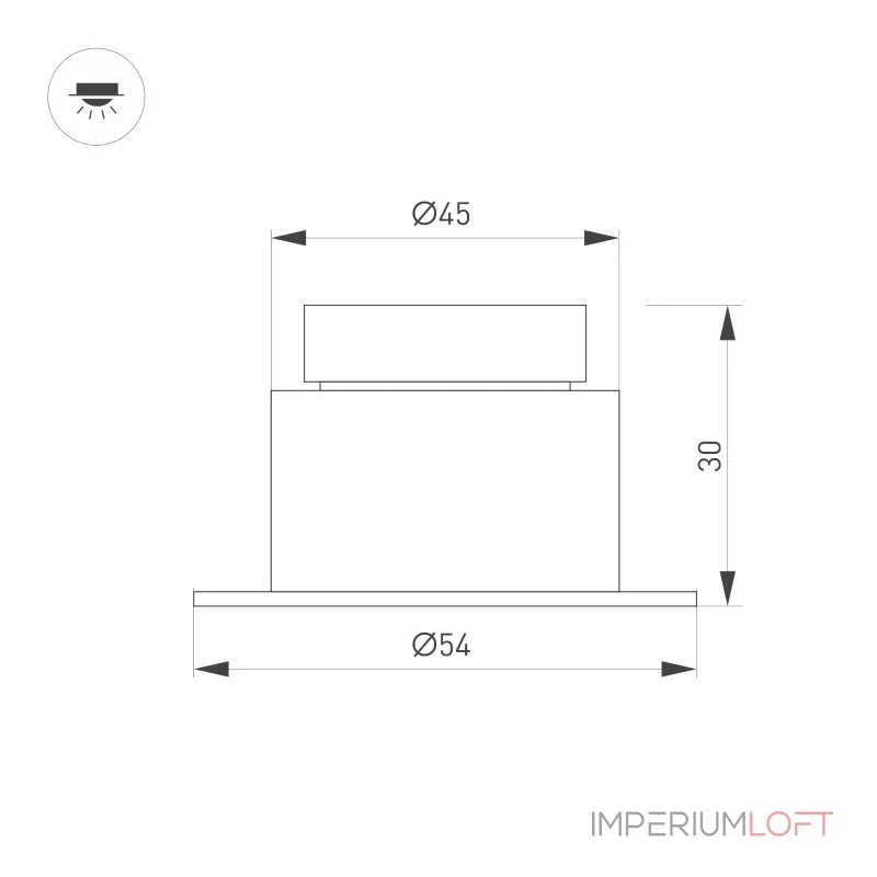 Arlight Светильник MS-GLORY-BUILT-R54-5Вт Warm3000 WH 38 deg 230В IP54 047285 Arlight Светильник MS-GLORY-BUILT-R54-5Вт Warm3000 WH 38 deg 230В IP54 047285