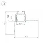 Arlight Профиль ARH-CEIL-S16-FANTOM-EDGE-2000 ANOD Алюминий 034979