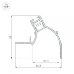 Arlight Профиль ARH-CEIL-BEVEL-EDGE-2000 WHITE Алюминий 034981