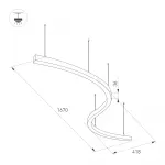 Arlight Светильник SP-LINE-HANG ARC-S3535-D800-65Вт Day4000 BLACK 230В Металл 034046(1)