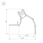 Arlight Профиль ARH-CEIL-BEVEL-EDGE-2000 WHITE Алюминий 034981