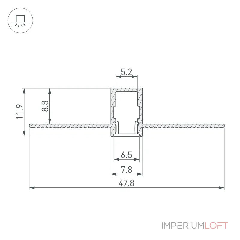 Arlight Профиль SL-LINIA8-FANTOM-2000 ANOD Алюминий 034986 Arlight Профиль SL-LINIA8-FANTOM-2000 ANOD Алюминий 034986