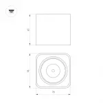 Светильник SP-DICE-S78x78-10Вт Day4000 WH 24 deg 230В Arlight IP54 046634