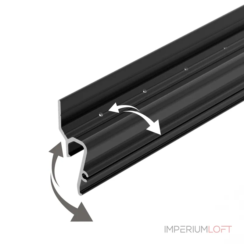 Arlight Профиль STRETCH-SHADOW-TECH-VENT-2000 BLACK A2-DELTA Алюминий 041160