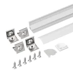 Arlight Профиль с экраном SL-KANT-H16-2000 ANOD+OPAL Алюминий 036843