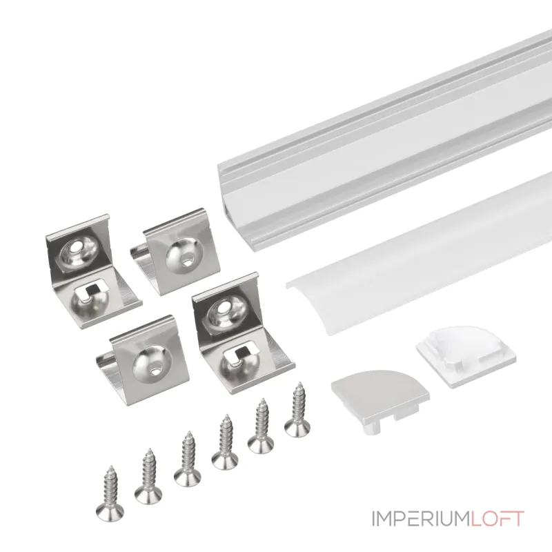 Arlight Профиль с экраном SL-KANT-H16-2000 ANOD+OPAL Алюминий 036843