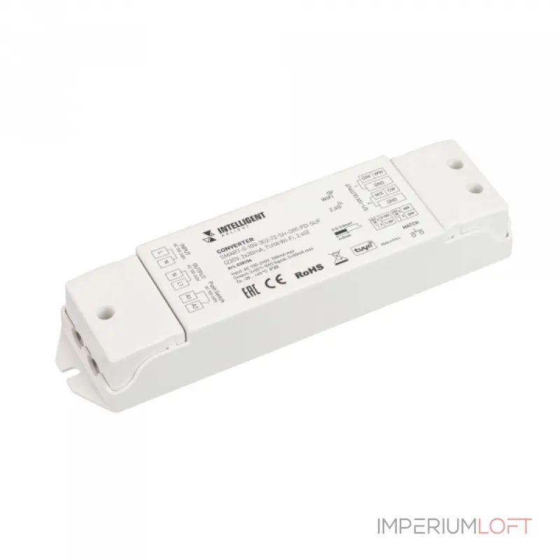 Arlight INTELLIGENT ARLIGHT Конвертер SMART-0-10В-302-72-SH-DRI-PD-SUF 230В 2x20mA TUYA Wi-Fi 2.4G IARL IP20 038156 Arlight INTELLIGENT ARLIGHT Конвертер SMART-0-10В-302-72-SH-DRI-PD-SUF 230В 2x20mA TUYA Wi-Fi 2.4G IARL IP20 038156