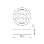 Фильтр сетчатый с посадочным кольцом LGD-HONEYCOMB-RING-R85 WH Arlight Металл 046765