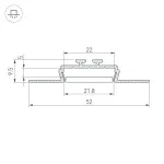 Arlight Профиль KLUS-LOCK-FM-2000 ANOD Алюминий 019185
