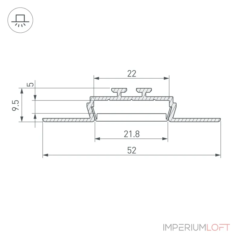 Arlight Профиль KLUS-LOCK-FM-2000 ANOD Алюминий 019185