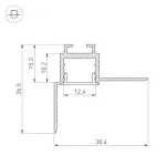 Arlight Профиль ARH-CEIL-S16-FANTOM-EDGE-2000 ANOD Алюминий 034979