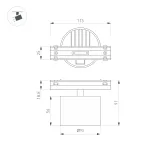 Светильник MAG-VIBE-RONDO-R90-10Вт Day4000 BK 110 deg 48В Arlight IP20 044472