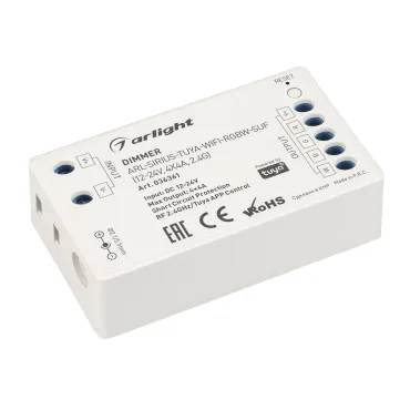 Arlight Диммер ARL-SIRIUS-TUYA-WIFI-RGBW-SUF 12-24В 4x4A 2.4G IP20 036361