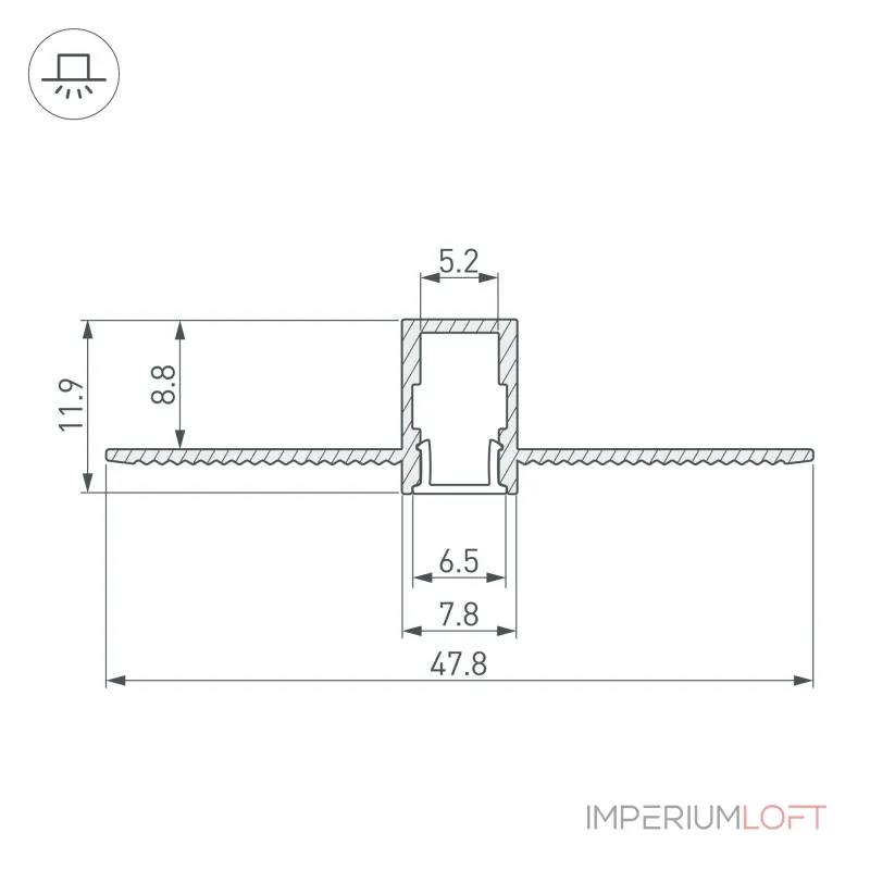 Arlight Профиль SL-LINIA8-FANTOM-2000 ANOD Алюминий 034986 Arlight Профиль SL-LINIA8-FANTOM-2000 ANOD Алюминий 034986