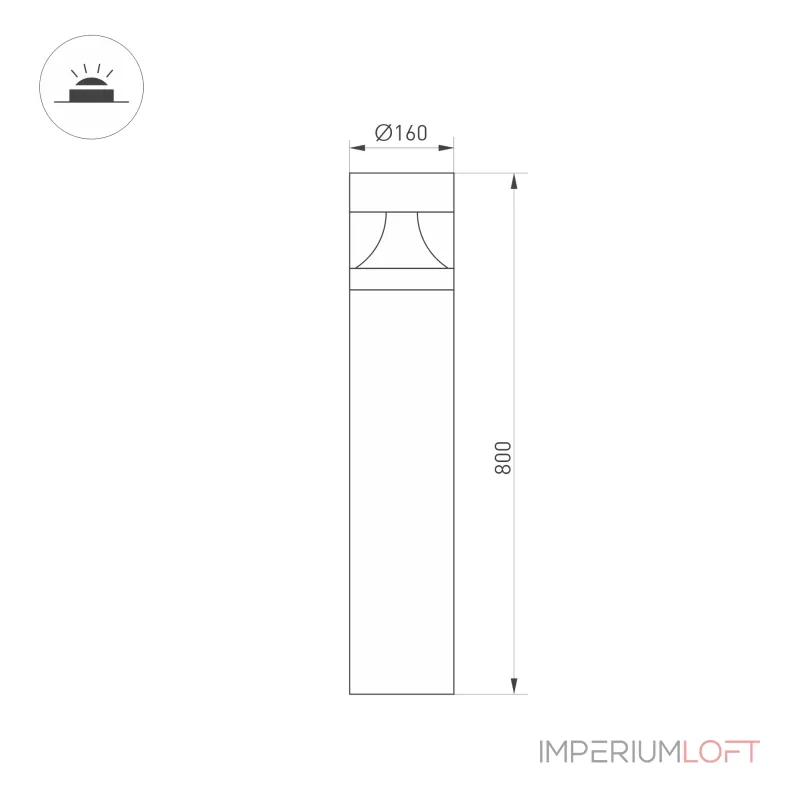 Arlight Светильник LGD-LANDMARK-BOLL-H800-20Вт Warm3500-MIX GR 300 deg 230В IP65 045533 Arlight Светильник LGD-LANDMARK-BOLL-H800-20Вт Warm3500-MIX GR 300 deg 230В IP65 045533