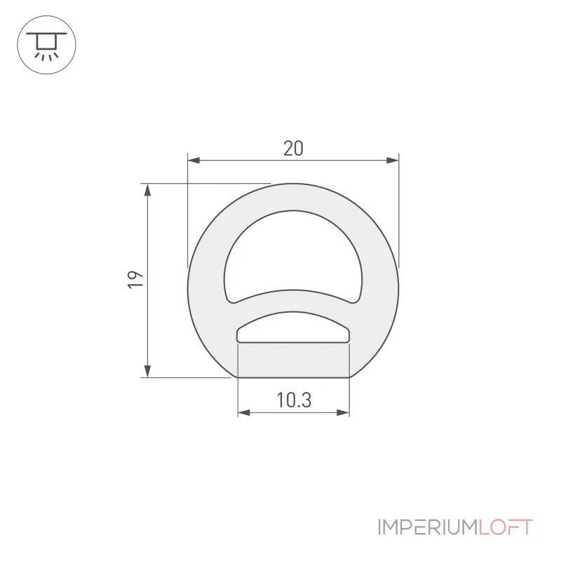 Arlight Силиконовый профиль WPH-FLEX-D20-TOP-S10-50м WHITE Силикон 040833