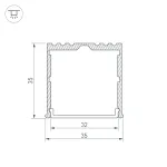 Arlight Профиль ARH-POWER-W35-3000 ANOD Алюминий 036136