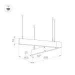Arlight Светильник ALT-LINEAIR-ANGLE-60-FLAT-UPDOWN-DIM-700x605-55Вт Warm3000 BK 100 deg 230В IP20 035702