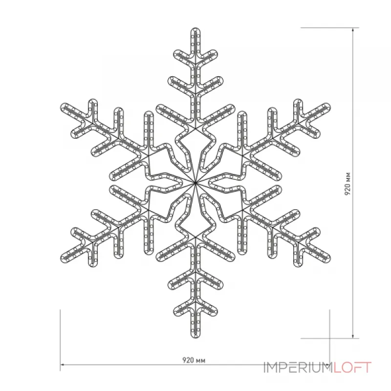 Arlight Фигура ARD-SNOWFLAKE-M3-920x920-432LED White 230В 30Вт Ardecoled IP65 025306