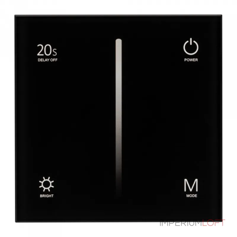 Arlight Панель SMART-P6-DIM-G-IN Black 12-24В 4x3A Sens 2.4G IP20 034780