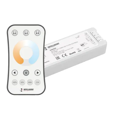 Arlight INTELLIGENT ARLIGHT Диммер SMART-SET-PWM-102-72-MIX-SUF White 12-24В 2x5A ПДУ RING 10кн 2.4G IARL IP20 036184