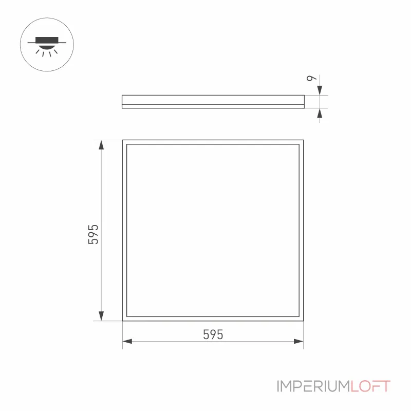 Arlight Светильник DL-INTENSO-S600x600-40Вт White6000 WH 120 deg 230В IP20 038431 Arlight Светильник DL-INTENSO-S600x600-40Вт White6000 WH 120 deg 230В IP20 038431
