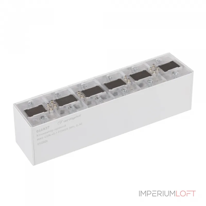 Arlight Коннектор прямой MAG-CON-45-I-POWER WH 5LN IP20 046837 Arlight Коннектор прямой MAG-CON-45-I-POWER WH 5LN IP20 046837
