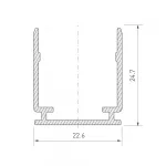 Arlight Профиль MOONLIGHT-TOP-20x20-1000 Алюминий 047180