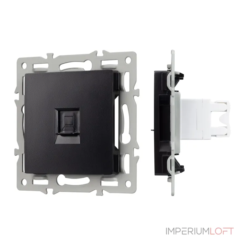 Arlight Механизм компьютерной розетки SCT-MPC1-PL-BK RJ-45 CAT6 045334 Arlight Механизм компьютерной розетки SCT-MPC1-PL-BK RJ-45 CAT6 045334