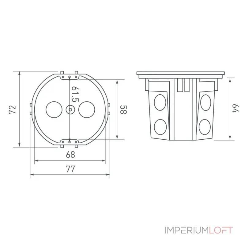 Arlight Монтажная коробка RMB-1S 044895