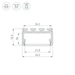 Arlight Профиль PLS-LOCK-H15-3000 ANOD Алюминий 044843