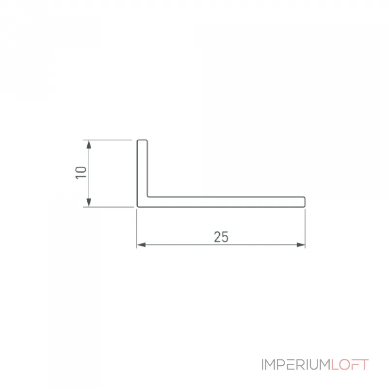 Arlight Уголок ARH-W25х10х1 5-2000 ANOD Алюминий 053357