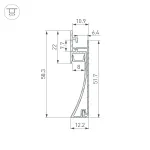 Профиль PLINTUS-H58-F-2000 BLACK Arlight Алюминий 045286