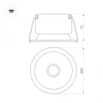 Arlight Светильник MS-HARBOR-R82-10Вт Warm3000 WH 36 deg 230В IP20 048265