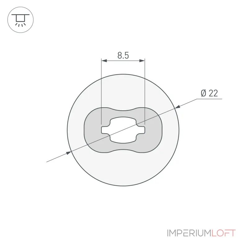 Силиконовый профиль WPH-FLEX-D22-360deg-S8-5м WHITE Arlight Силикон 045847